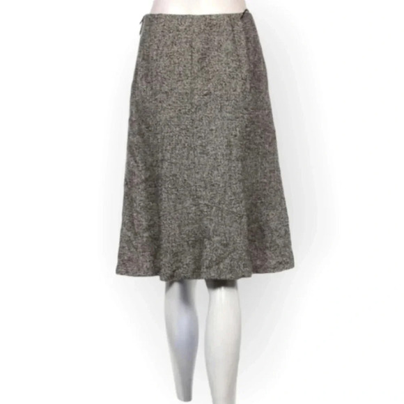 Gerard Darel Wool Blend Pleated Midi Skirt Heathered Gray 42 FR or 10 US - Picture 4 of 15